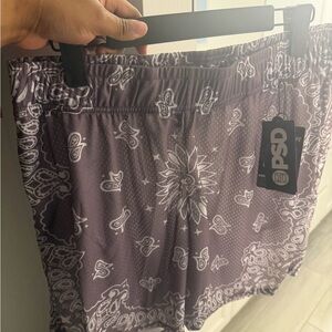 PSD Lavender Bandana Print Athletic Shorts